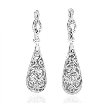 Retro Drop Earring Silver Plated