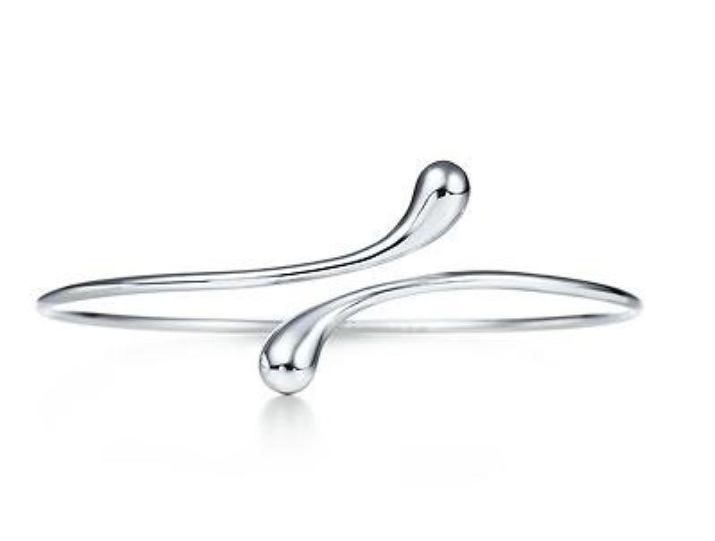 925 Silver Bracelets For Women -sterling Silver Finished Teardrop Cuff Bracelet