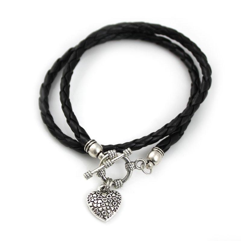 Heart And Soul Leather Bracelet